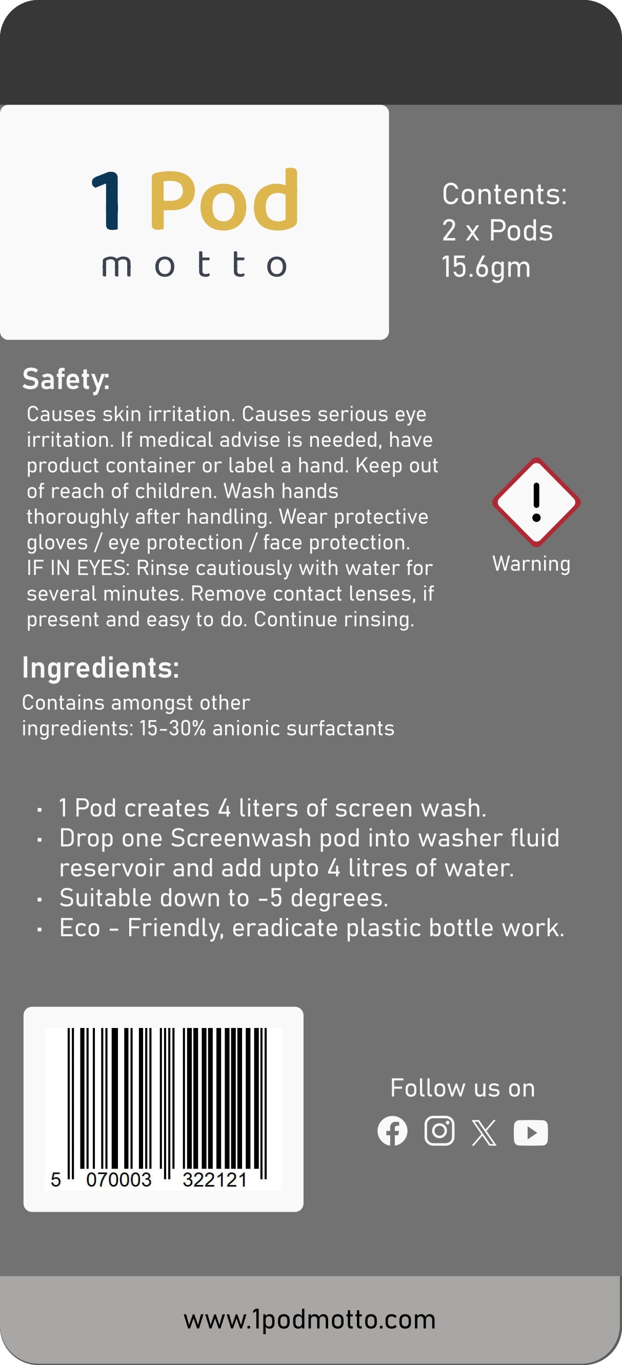 1Pod Screen wash 2pack